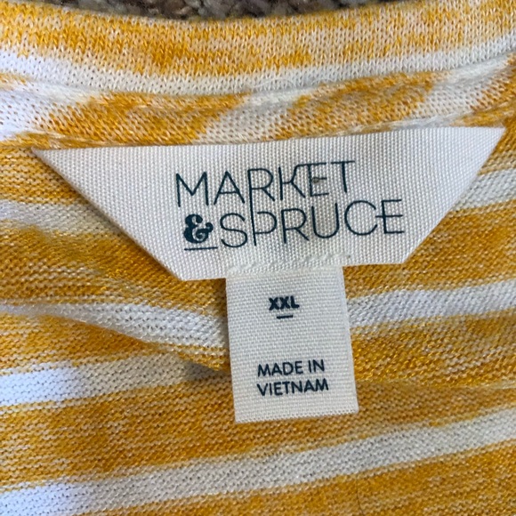 NWOT Market & Spruce XXL Juuna Hi Lo Striped Top - Picture 2 of 3